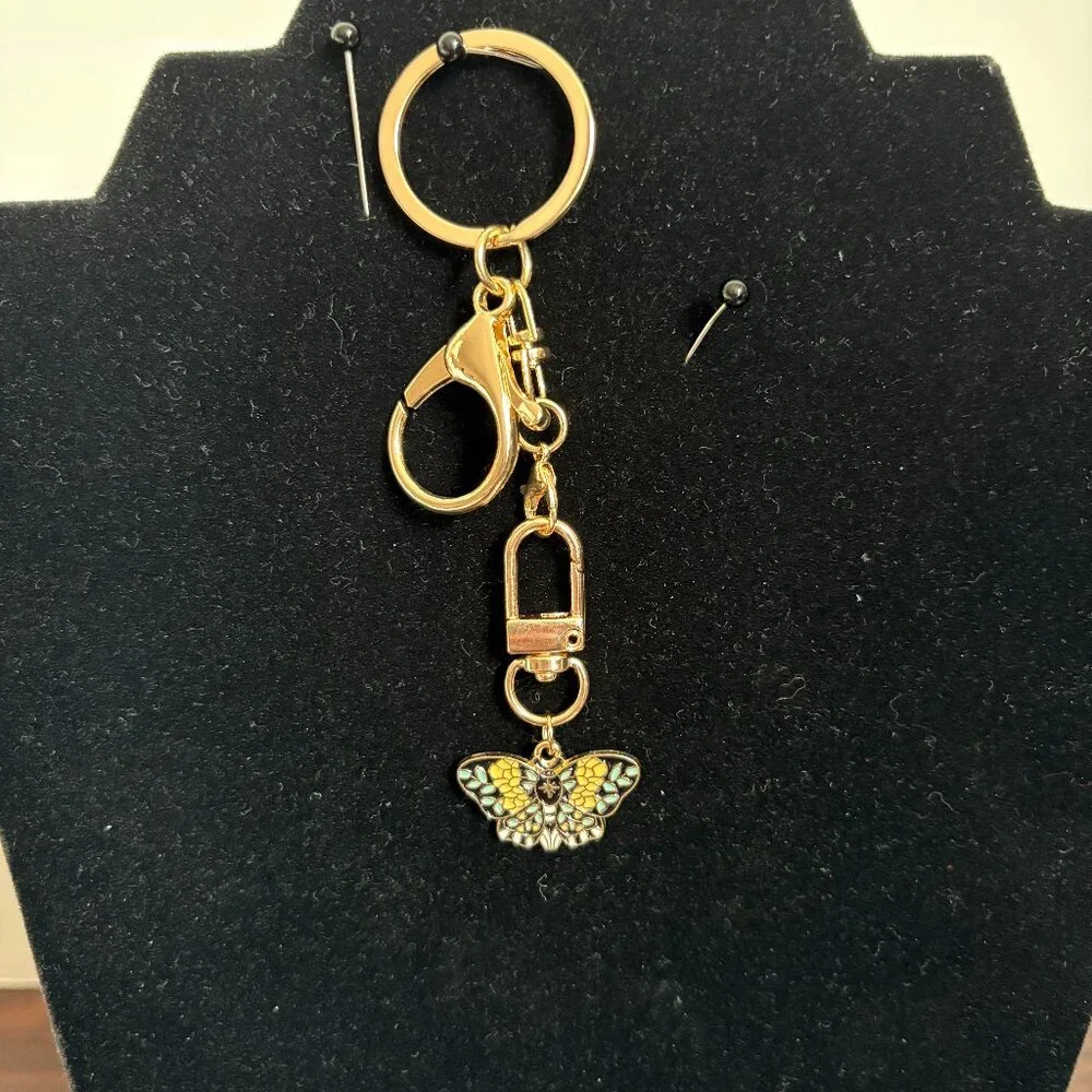 Butterfly Bag Charm Lobster Claw Clasp Keychain New
